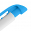 Ручка шариковая Favorite, белая с голубым с логотипом в Балашихе заказать по выгодной цене в кибермаркете AvroraStore