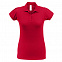 Рубашка поло женская Heavymill красная с логотипом в Балашихе заказать по выгодной цене в кибермаркете AvroraStore