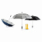 Зонт-трость антишторм Hurricane 27, серый с логотипом в Балашихе заказать по выгодной цене в кибермаркете AvroraStore