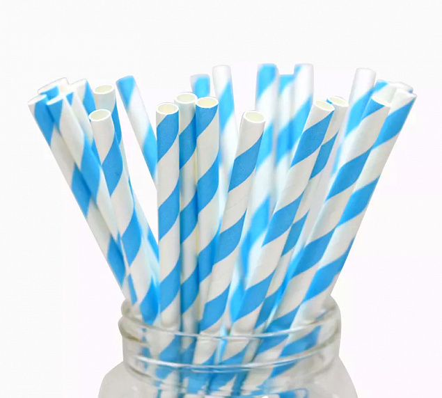 Белая бумажная трубочка , размер 197*6 мм, цветная  (25 шт в бумажной упаковке) с логотипом в Балашихе заказать по выгодной цене в кибермаркете AvroraStore