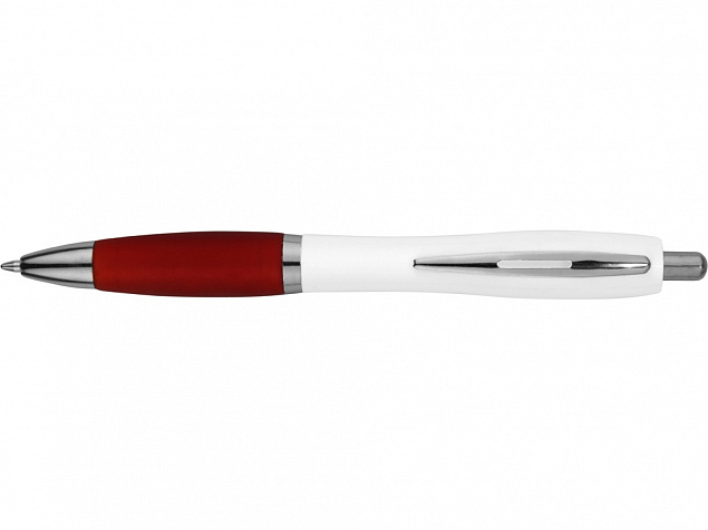 Ручка шариковая Nash, белый/красный, черные чернила с логотипом в Балашихе заказать по выгодной цене в кибермаркете AvroraStore