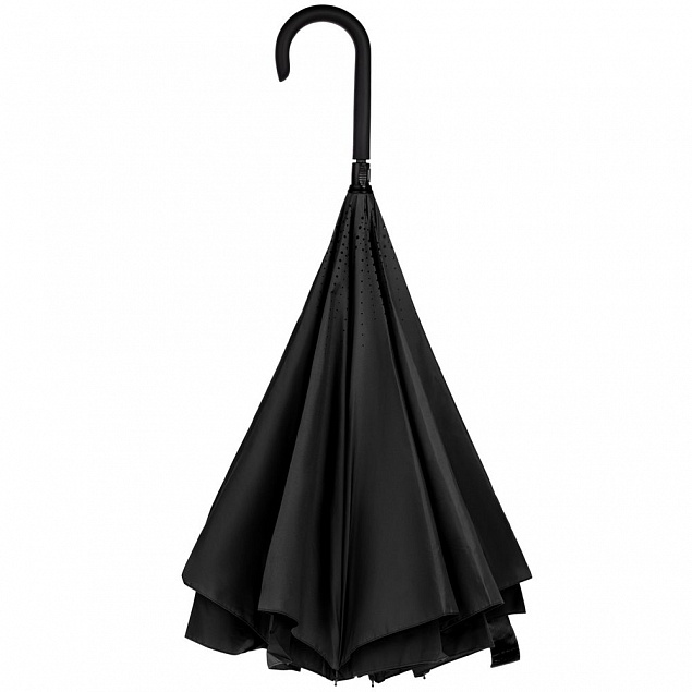 Зонт наоборот Style, трость, черный с логотипом в Балашихе заказать по выгодной цене в кибермаркете AvroraStore