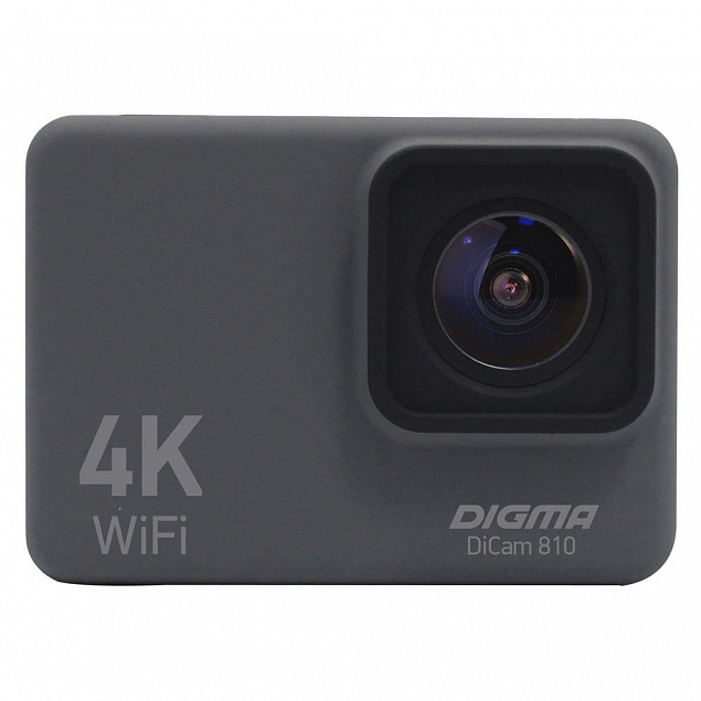 Экшн-камера Digma DiCam 810, серая с логотипом в Балашихе заказать по выгодной цене в кибермаркете AvroraStore
