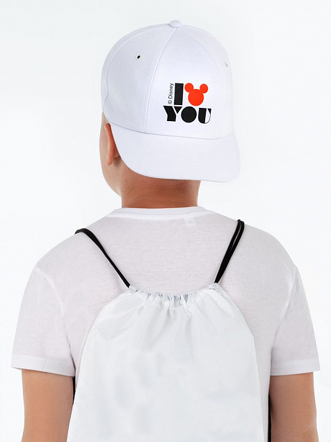 Бейсболка «Микки. I Love You», белая с логотипом в Балашихе заказать по выгодной цене в кибермаркете AvroraStore