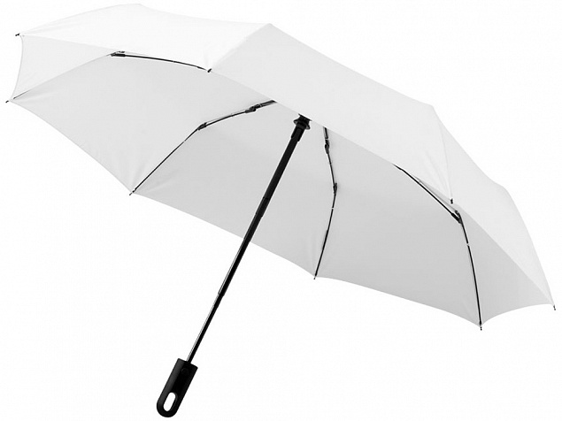 Зонт Traveler автоматический 21,5, белый с логотипом в Балашихе заказать по выгодной цене в кибермаркете AvroraStore