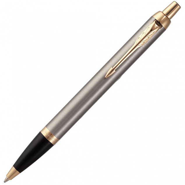 Ручка шариковая Parker IM Core K321 Brushed Metal GT M с логотипом в Балашихе заказать по выгодной цене в кибермаркете AvroraStore