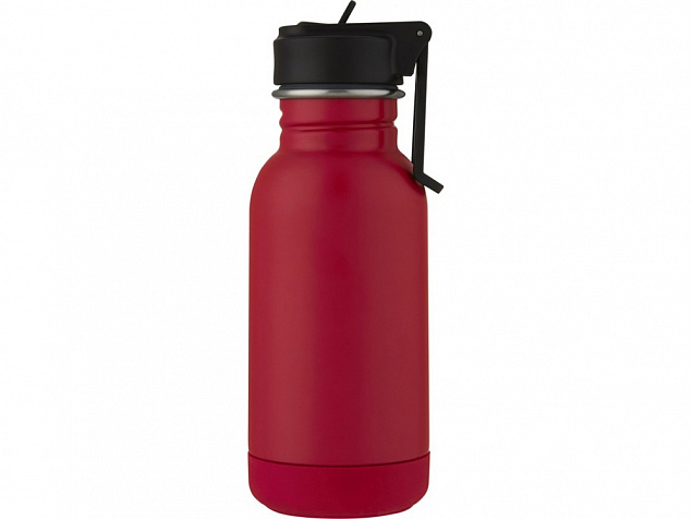 Lina, спортивная бутылка из нержавеющей стали объемом 400 мл с трубочкой и петлей, ruby red с логотипом в Балашихе заказать по выгодной цене в кибермаркете AvroraStore