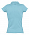 Рубашка поло женская Prescott Women 170, бирюзовая с логотипом в Балашихе заказать по выгодной цене в кибермаркете AvroraStore