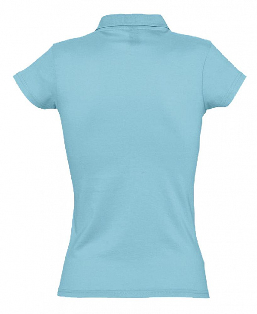 Рубашка поло женская Prescott Women 170, бирюзовая с логотипом в Балашихе заказать по выгодной цене в кибермаркете AvroraStore
