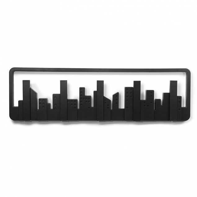 Вешалка настенная Skyline, черная с логотипом в Балашихе заказать по выгодной цене в кибермаркете AvroraStore
