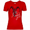 Футболка женская «Любовь зла», красная с логотипом в Балашихе заказать по выгодной цене в кибермаркете AvroraStore