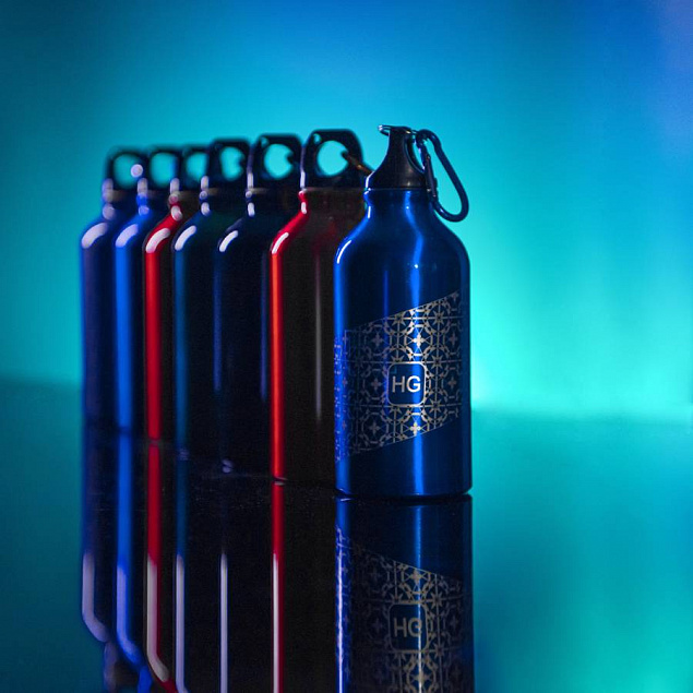Бутылка для воды с карабином MENTO, 400мл с логотипом в Балашихе заказать по выгодной цене в кибермаркете AvroraStore