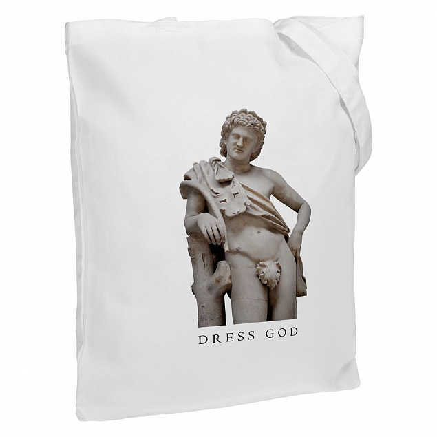 Холщовая сумка Dress God, молочно-белая с логотипом в Балашихе заказать по выгодной цене в кибермаркете AvroraStore