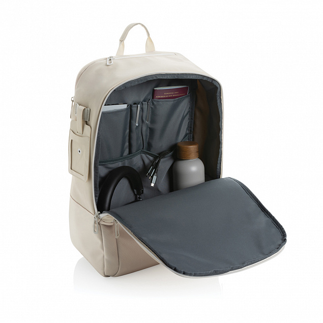 Дорожный рюкзак для ноутбука Armond из rPET AWARE™, 15,6” с логотипом в Балашихе заказать по выгодной цене в кибермаркете AvroraStore