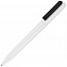 Ручка шариковая Split Neon, белая с черным с логотипом в Балашихе заказать по выгодной цене в кибермаркете AvroraStore