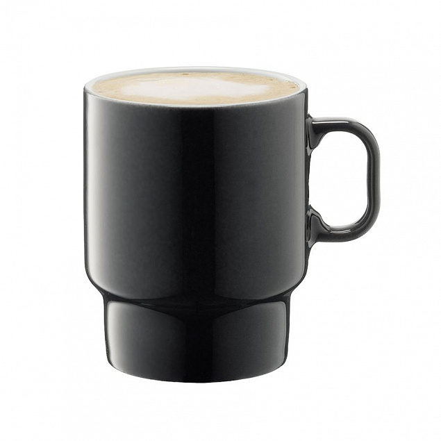 Набор чашек для капучино Utility, серый с логотипом в Балашихе заказать по выгодной цене в кибермаркете AvroraStore