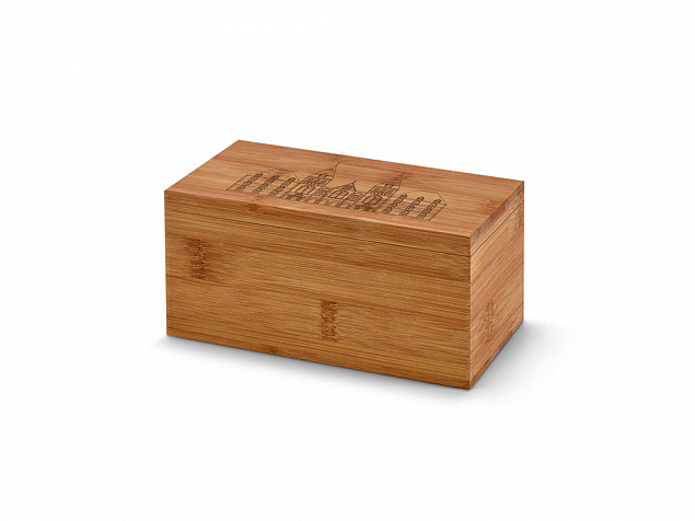 Коробка из бамбука с чаем «BURDOCK» с логотипом в Балашихе заказать по выгодной цене в кибермаркете AvroraStore