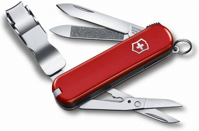 Нож-брелок Nail Clip 580, красный с логотипом в Балашихе заказать по выгодной цене в кибермаркете AvroraStore