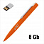 Ручка шариковая "Callisto"с флеш-картой на 8GB, оранжевый, покрытие soft touch с логотипом в Балашихе заказать по выгодной цене в кибермаркете AvroraStore
