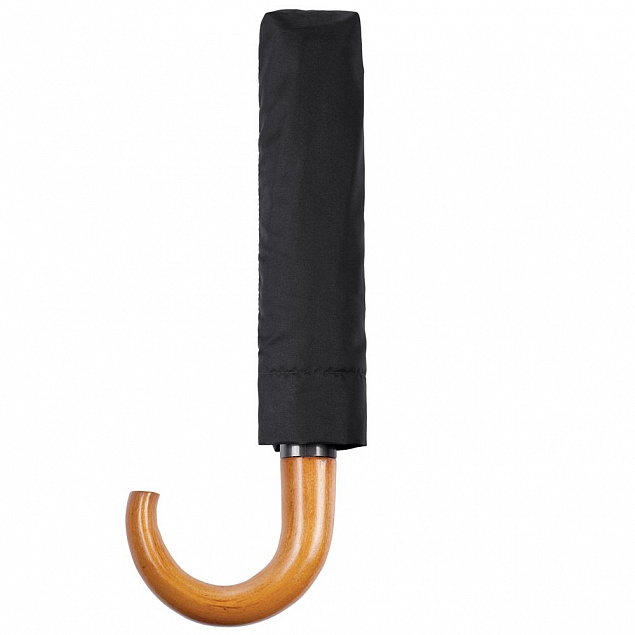 Складной зонт Unit Classic, черный с логотипом в Балашихе заказать по выгодной цене в кибермаркете AvroraStore