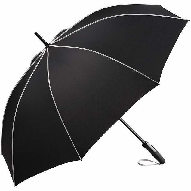 Зонт-трость Seam, светло-серый с логотипом в Балашихе заказать по выгодной цене в кибермаркете AvroraStore