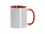 Кружка для сублимации, 330 мл, d=82 мм, стандарт А, белая, красная внутри, красная ручка с логотипом в Балашихе заказать по выгодной цене в кибермаркете AvroraStore