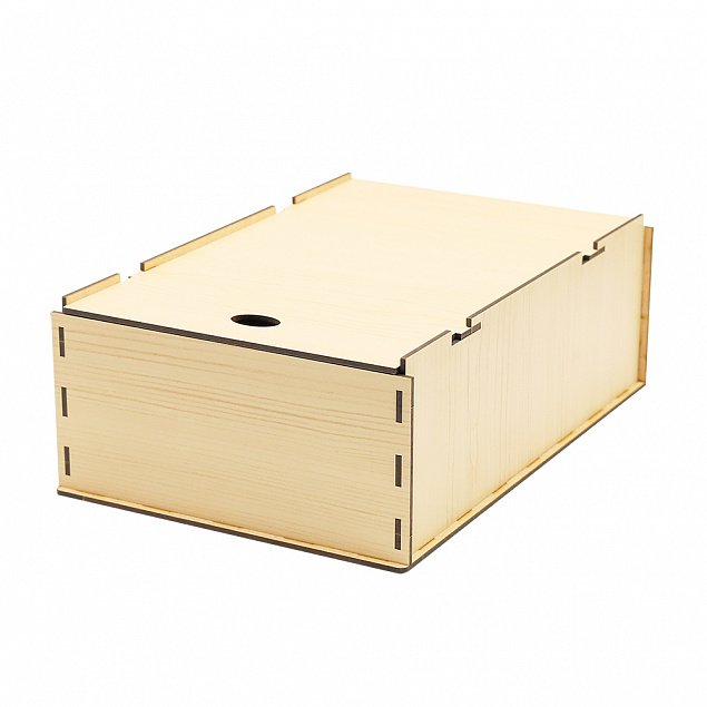 Коробка ламинированная деревянная 22,5 х 24,5 х 9,6 см с логотипом в Балашихе заказать по выгодной цене в кибермаркете AvroraStore