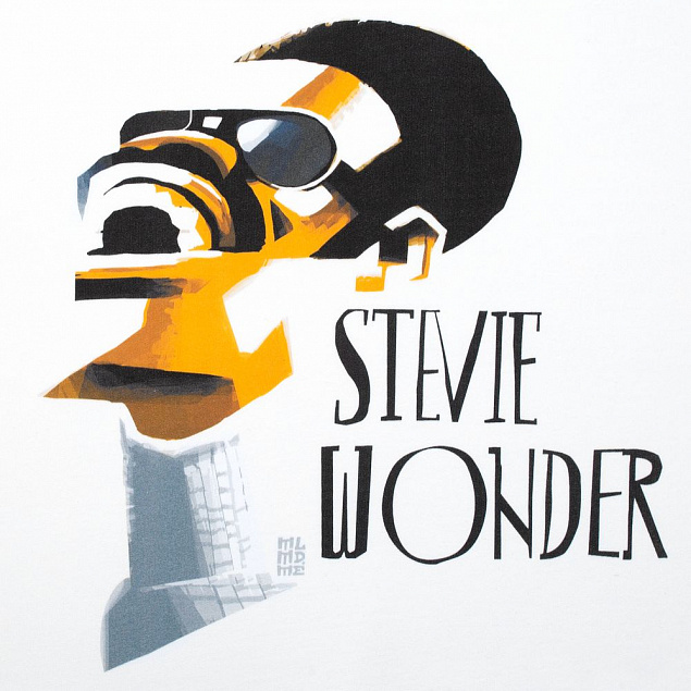 Толстовка «Меламед. Stevie Wonder», белая с логотипом в Балашихе заказать по выгодной цене в кибермаркете AvroraStore