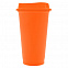 Стакан с крышкой Color Cap, оранжевый с логотипом в Балашихе заказать по выгодной цене в кибермаркете AvroraStore