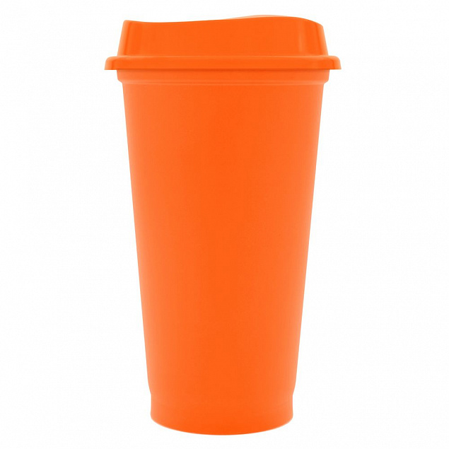 Стакан с крышкой Color Cap, оранжевый с логотипом в Балашихе заказать по выгодной цене в кибермаркете AvroraStore