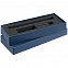 Коробка Notes с ложементом для ручки и флешки, синяя с логотипом в Балашихе заказать по выгодной цене в кибермаркете AvroraStore