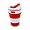 Стакан складной BUTTON;  300 мл, силикон, красный с логотипом в Балашихе заказать по выгодной цене в кибермаркете AvroraStore