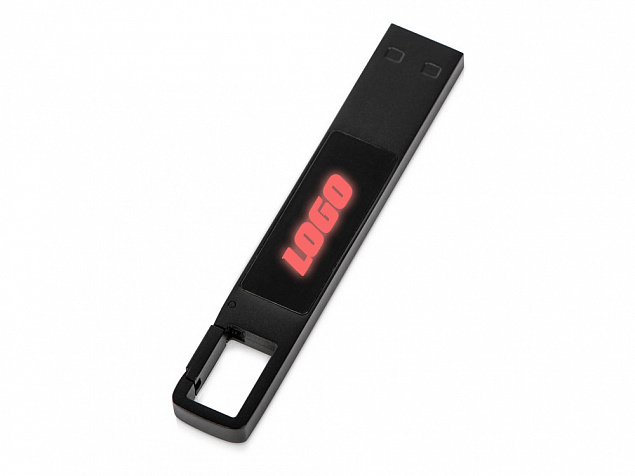 USB 2.0- флешка на 32 Гб c подсветкой логотипа «Hook LED» с логотипом в Балашихе заказать по выгодной цене в кибермаркете AvroraStore
