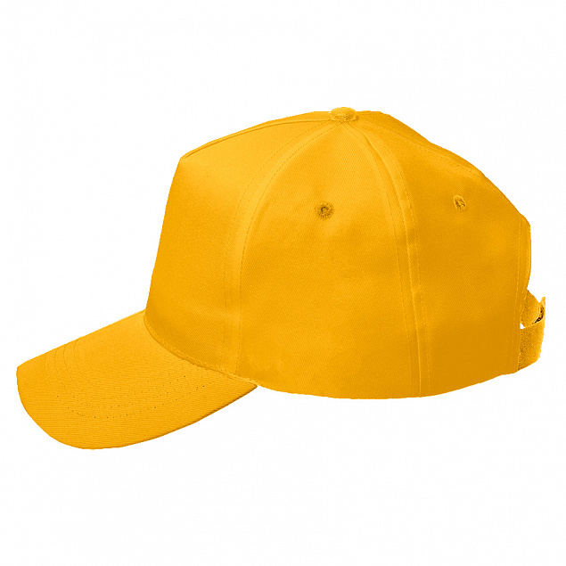 Бейсболка "Fortuna", 5 клиньев, застежка на липучке, желтый, 100% полиэстер, плотность 140 г/м2 с логотипом в Балашихе заказать по выгодной цене в кибермаркете AvroraStore