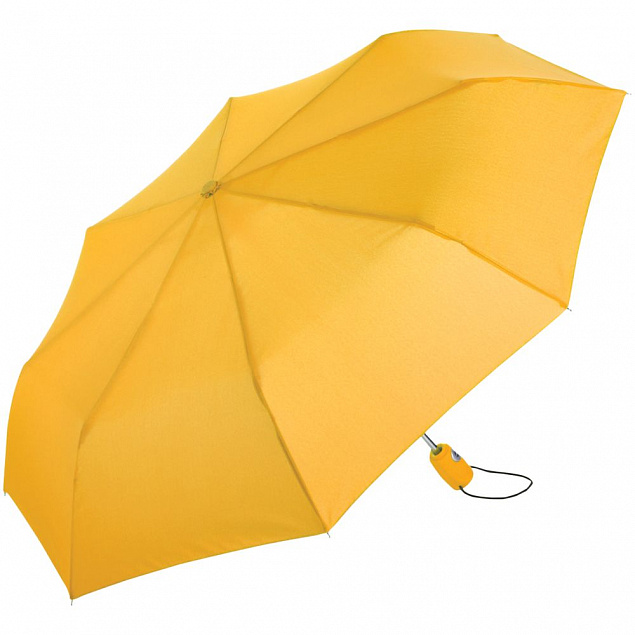 Зонт складной AOC, желтый с логотипом в Балашихе заказать по выгодной цене в кибермаркете AvroraStore