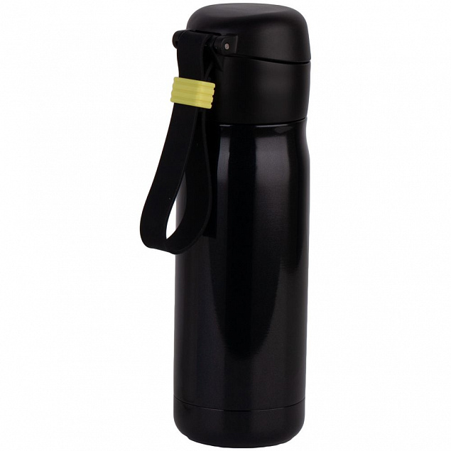 Термобутылка One Touch, черная с логотипом в Балашихе заказать по выгодной цене в кибермаркете AvroraStore