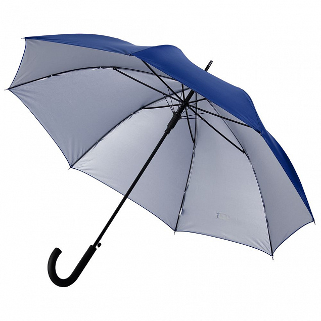 Зонт-трость Silverine, синий с логотипом в Балашихе заказать по выгодной цене в кибермаркете AvroraStore