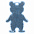 Пешеходный светоотражатель «Мишка», синий с логотипом в Балашихе заказать по выгодной цене в кибермаркете AvroraStore