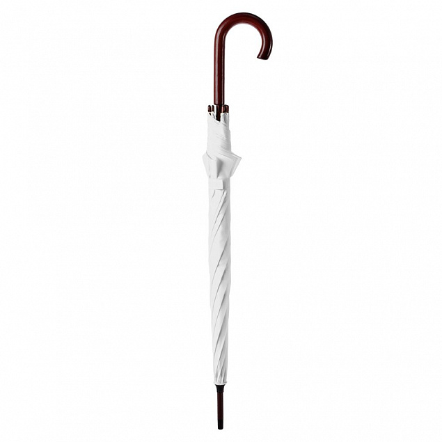 Зонт-трость Standard, белый с логотипом в Балашихе заказать по выгодной цене в кибермаркете AvroraStore