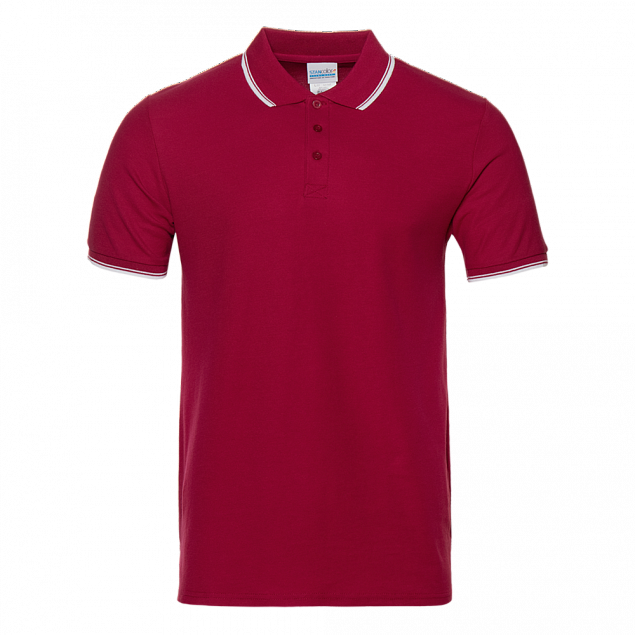 Рубашка поло StanTrophy Бордовый с логотипом в Балашихе заказать по выгодной цене в кибермаркете AvroraStore