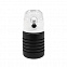 Бутылка для воды складная с карабином SPRING; черная, 550/250 мл, силикон с логотипом в Балашихе заказать по выгодной цене в кибермаркете AvroraStore