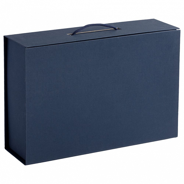 Коробка Case, подарочная, синяя с логотипом в Балашихе заказать по выгодной цене в кибермаркете AvroraStore