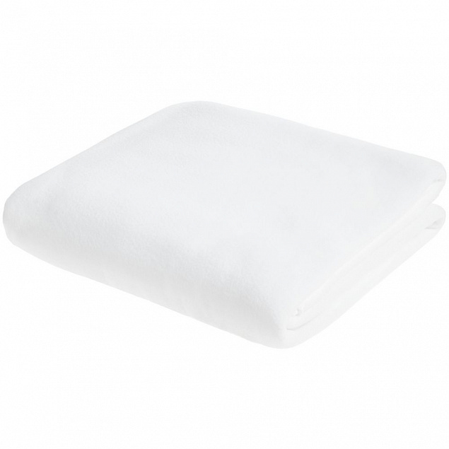 Флисовый плед Warm&Peace XL, белый с логотипом в Балашихе заказать по выгодной цене в кибермаркете AvroraStore