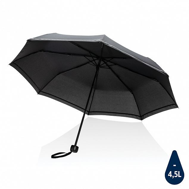 Компактный зонт Impact из RPET AWARE™ со светоотражающей полосой, 20.5" с логотипом в Балашихе заказать по выгодной цене в кибермаркете AvroraStore