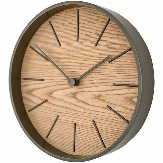 Часы настенные Paco, дуб с логотипом в Балашихе заказать по выгодной цене в кибермаркете AvroraStore