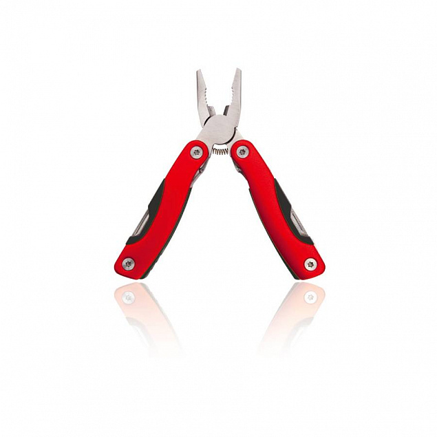 Мультитул BLAUDEN, нержавеющая сталь, пластиковая ручка, 12 функций, красный с логотипом в Балашихе заказать по выгодной цене в кибермаркете AvroraStore