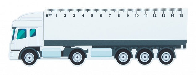 Линейка 15 см в форме грузовика с логотипом в Балашихе заказать по выгодной цене в кибермаркете AvroraStore