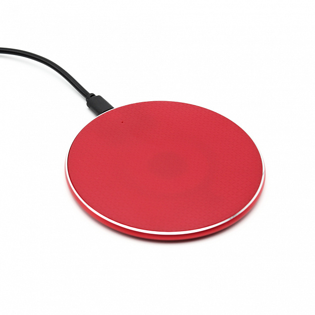 Беспроводное зарядное устройство Flappy, красный, красный с логотипом в Балашихе заказать по выгодной цене в кибермаркете AvroraStore