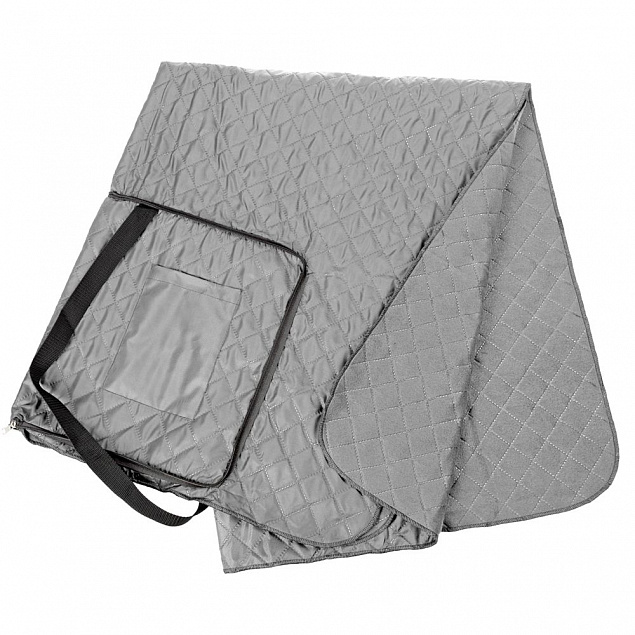 Плед для пикника Soft & Dry, серый с логотипом в Балашихе заказать по выгодной цене в кибермаркете AvroraStore