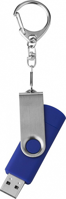 Флешка Double Twist 16 Гб синяя с логотипом в Балашихе заказать по выгодной цене в кибермаркете AvroraStore
